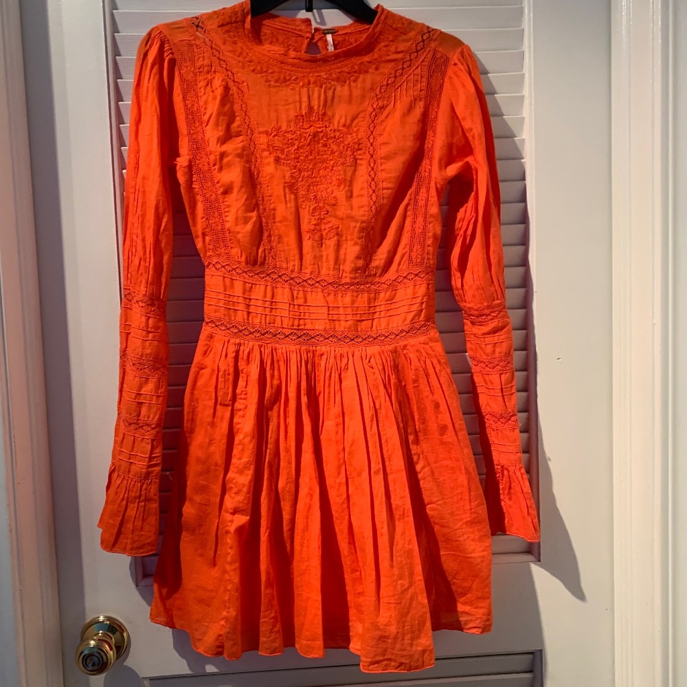 Free People Orange Dress